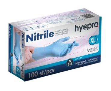 Hy@pro Soft Nitrile poedervrij XL (100 stuks)