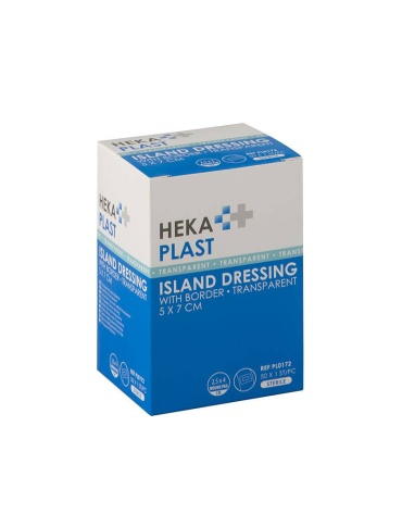 HEKA plast border transparant steriel 5 x 7 cm (50 stuks)