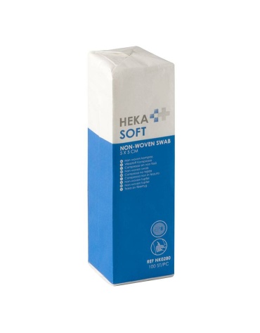 HEKA soft non-woven compresse 5 x 5 cm (100 pièces)